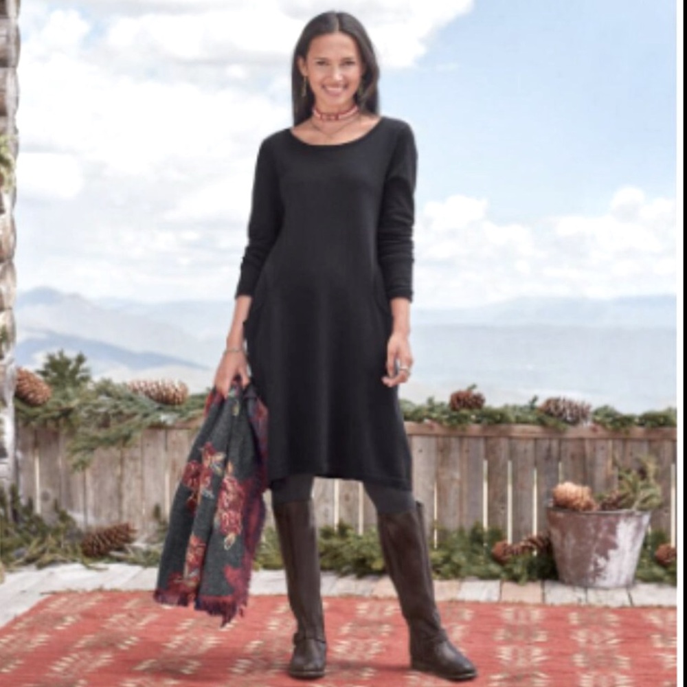 Sundance Film Noir Sweater Dress - Black